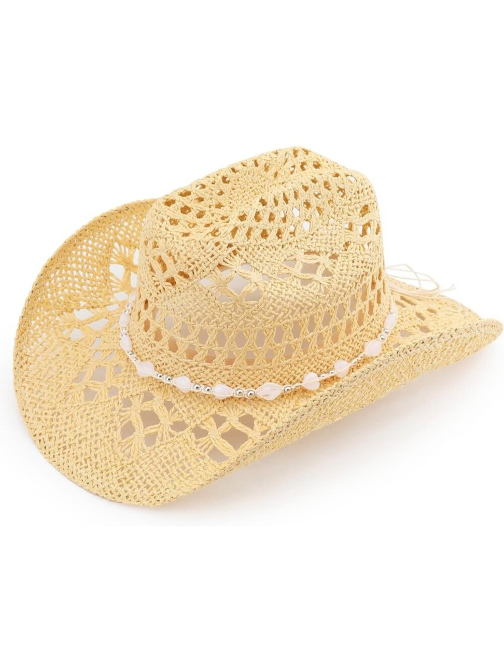 Men's Beige Pull-On Western Cattleman Style Wide Shapeable Brim Cowboy Hats